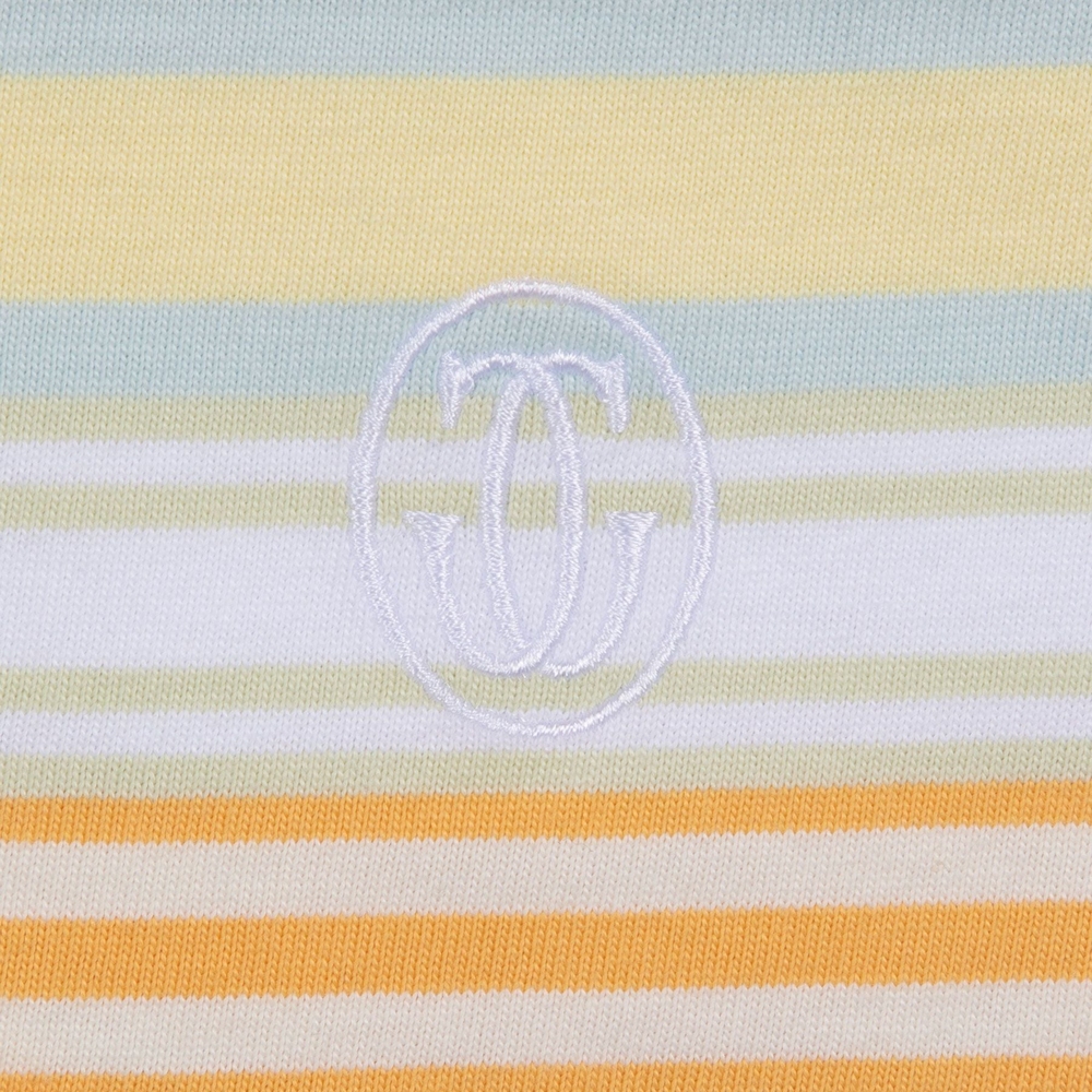 GRAND LOGO STRIPED POCKET TEE Green