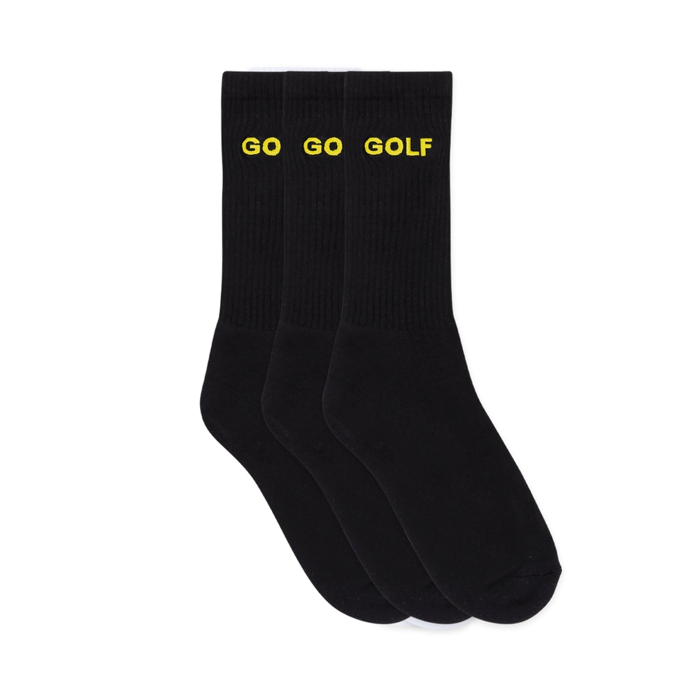 LOGO SOCKS 3PK Black/Gold