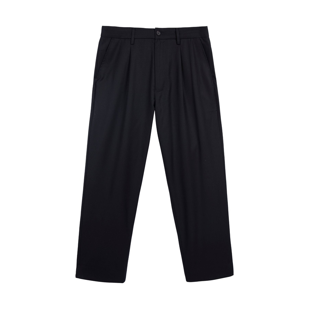 LIGHT PLEATED TROUSER Black