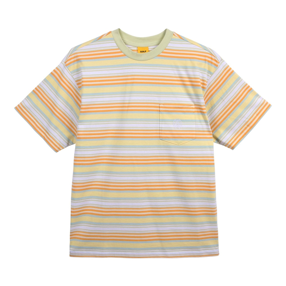 GRAND LOGO STRIPED POCKET TEE Green