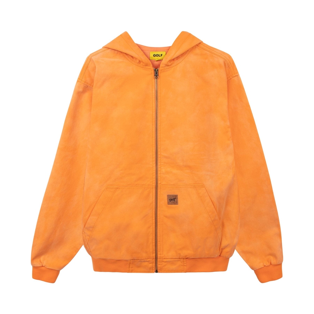 WASHED CANVAS WORK JACKET Kumquat