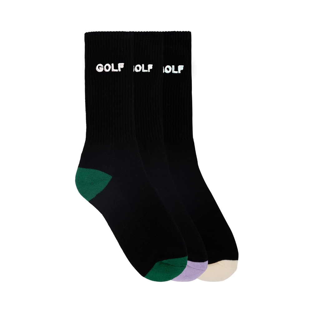 LOGO 3D 2 TONE SOCKS 3PK Black