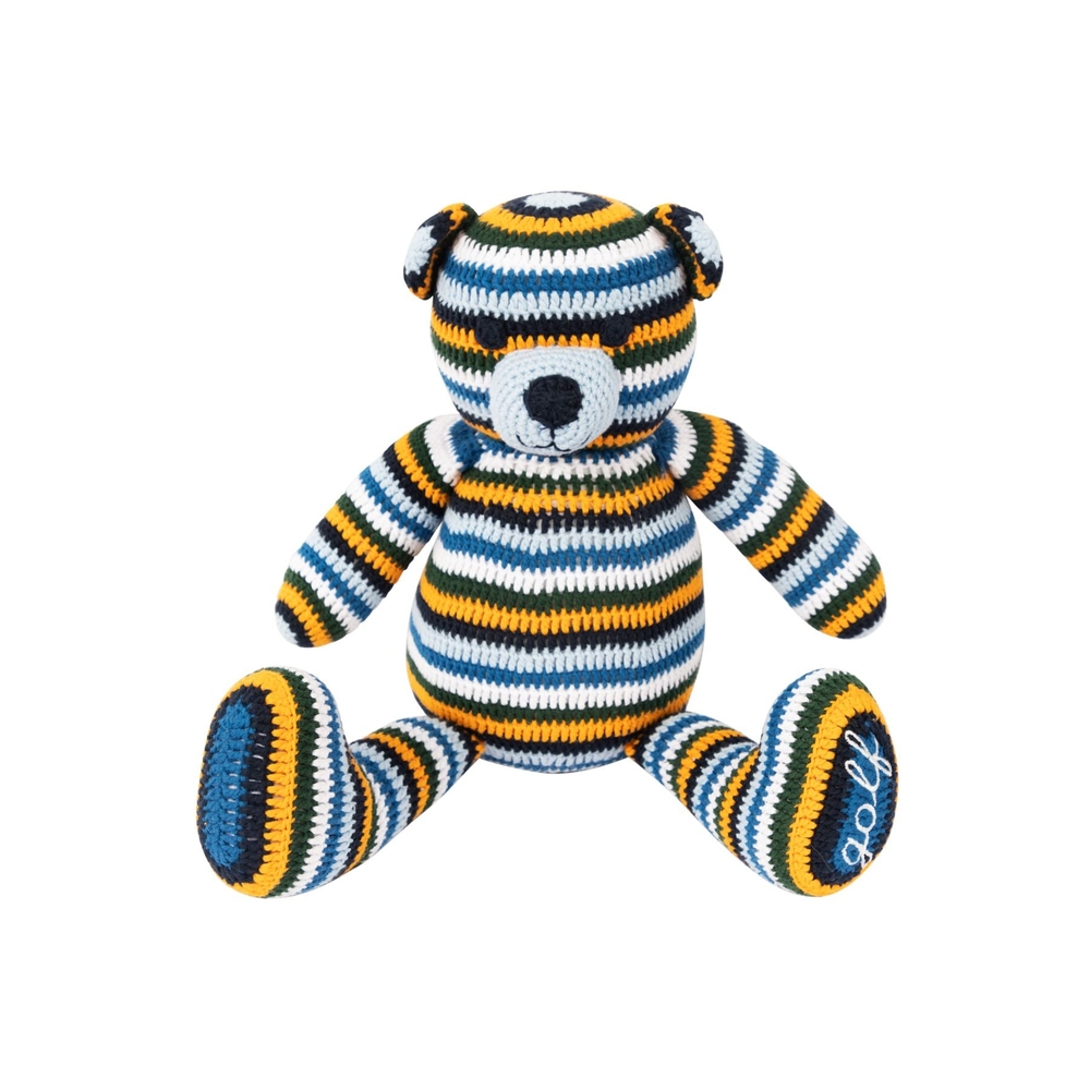 CROCHET TEDDY BEAR Blue Combo