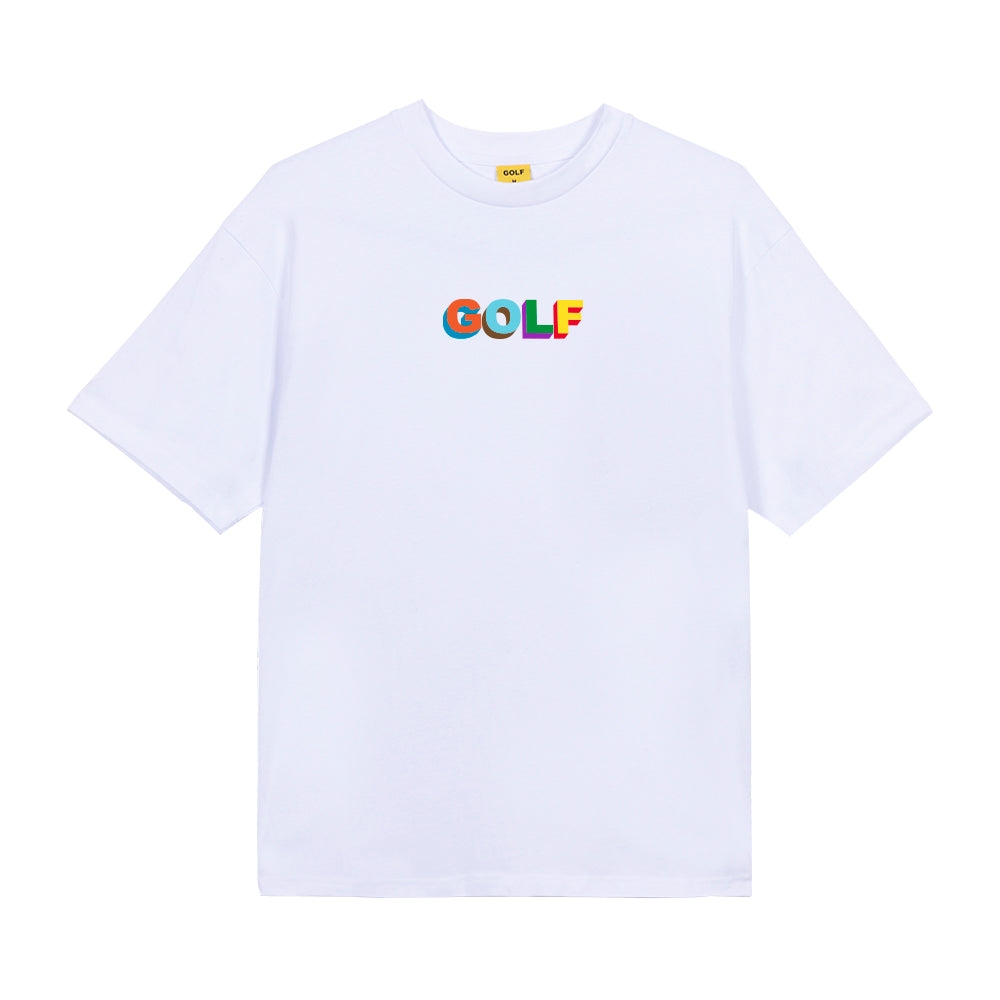 MULTI 3D LOGO TEE White