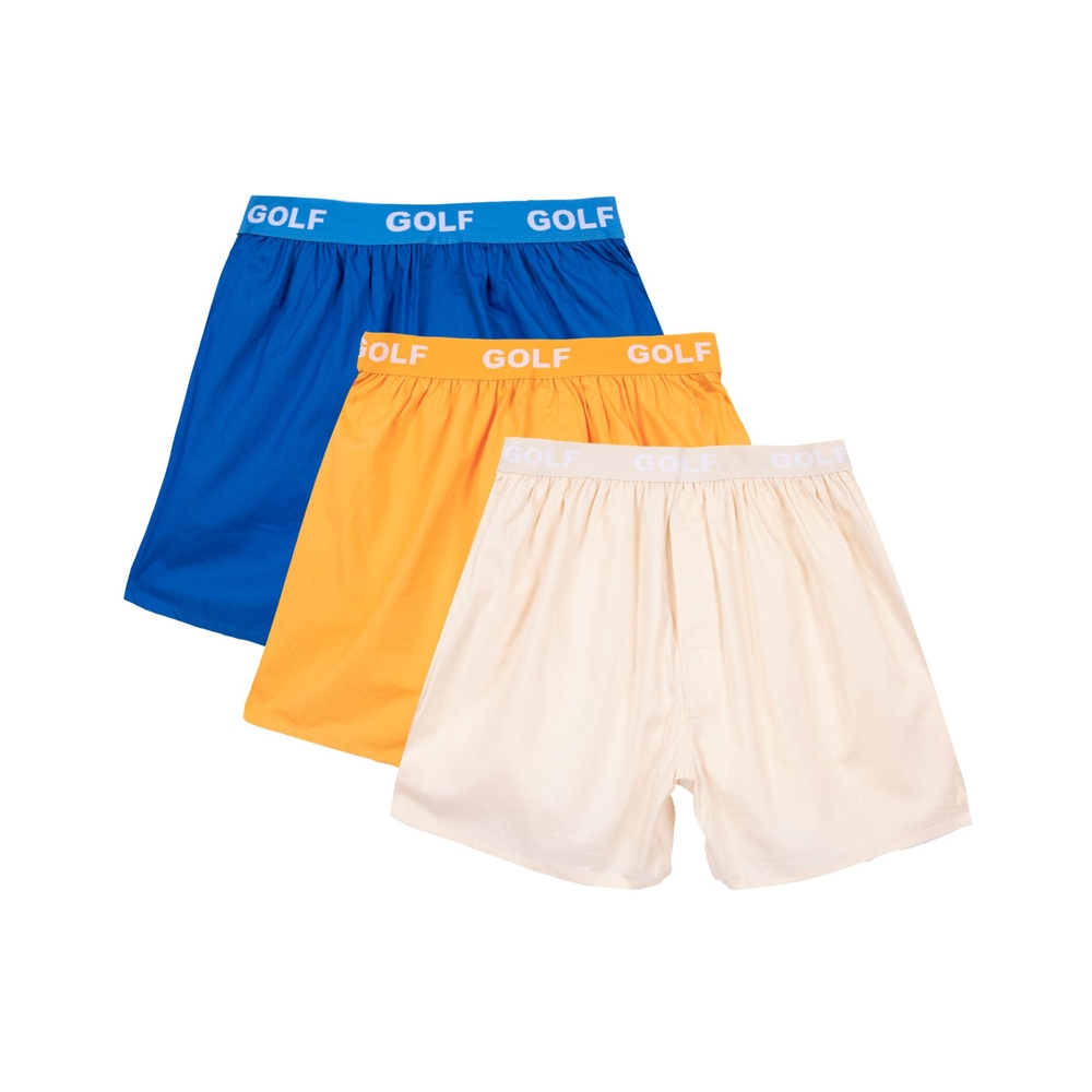 LOGO BOXERS 3PK Kumquat/Imperial Blue/Ecru