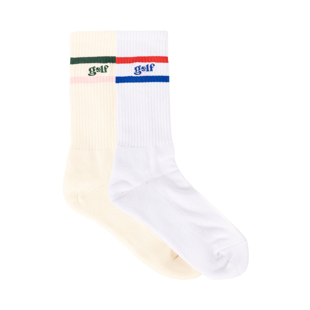 MATCH POINT SOCK 2PK White Combo/Antique White