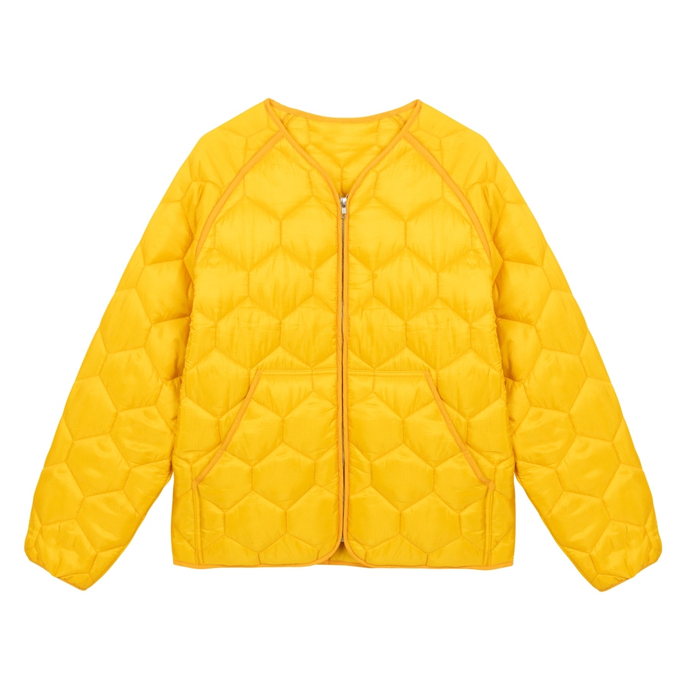 HONEYCOMB QUILTED JACKET Gold