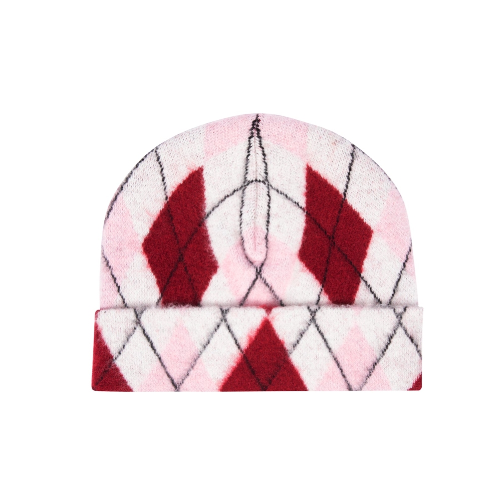 ARGYLE BEANIE Red Multi