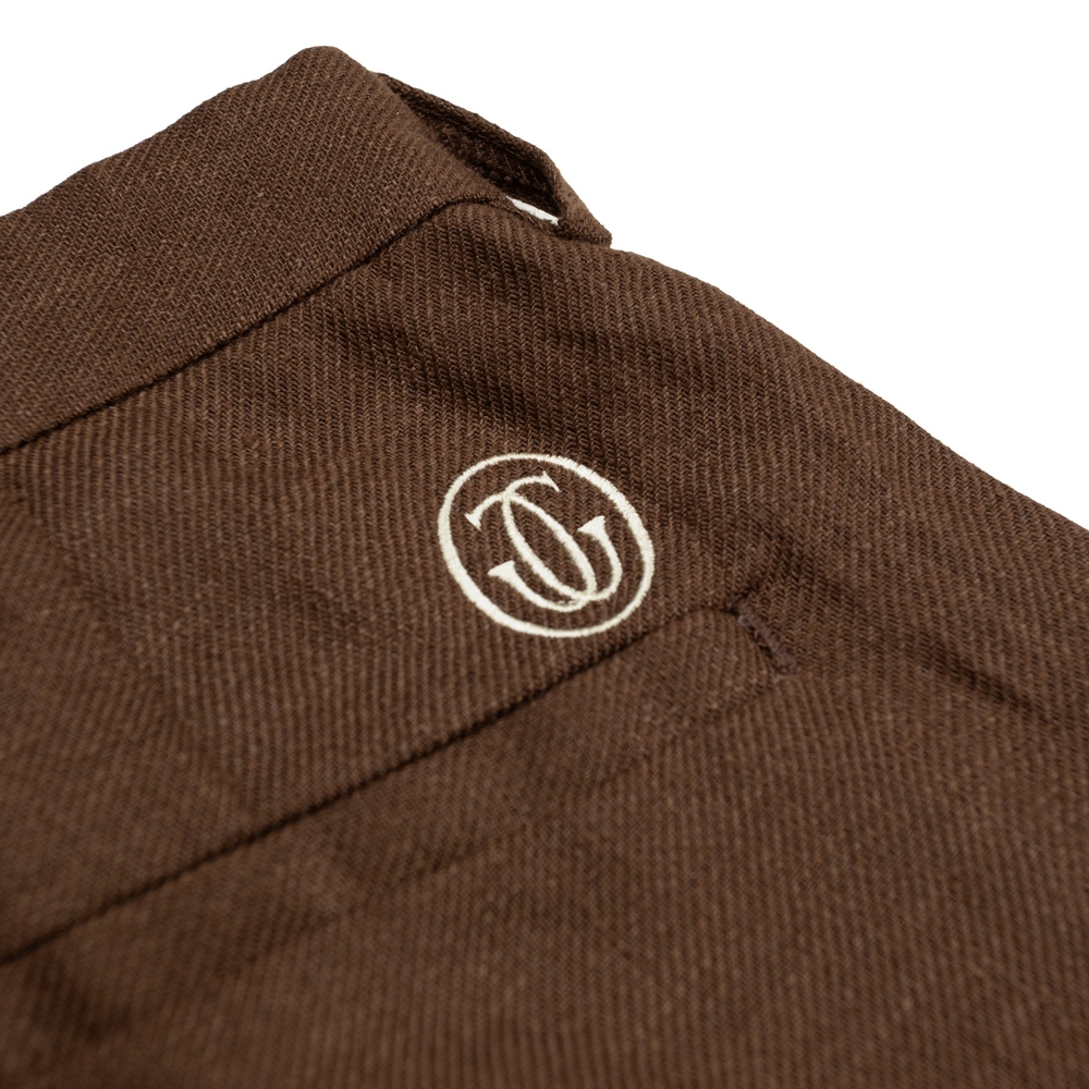 GRAND LOGO LINEN TROUSER Brown