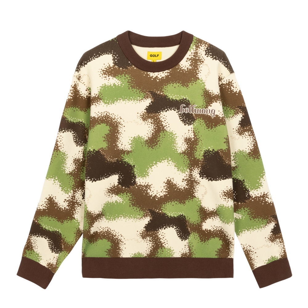 SPRAY CAMO SWEATER Brown Multi