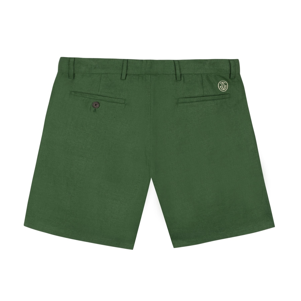 GRAND LOGO LINEN SHORT Dark Green