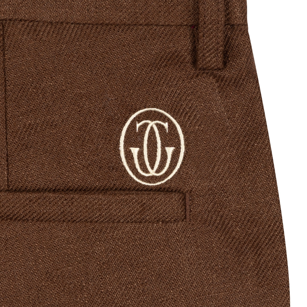 GRAND LOGO LINEN SHORT Brown