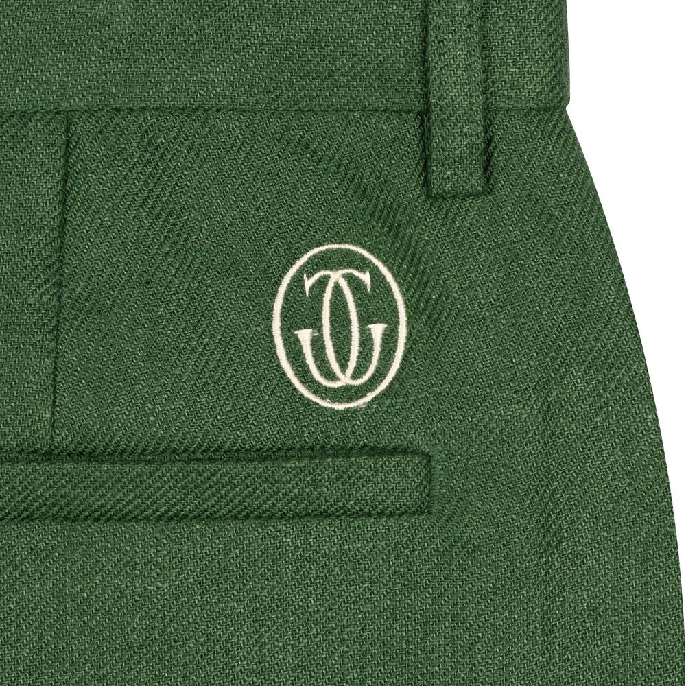 GRAND LOGO LINEN SHORT Dark Green