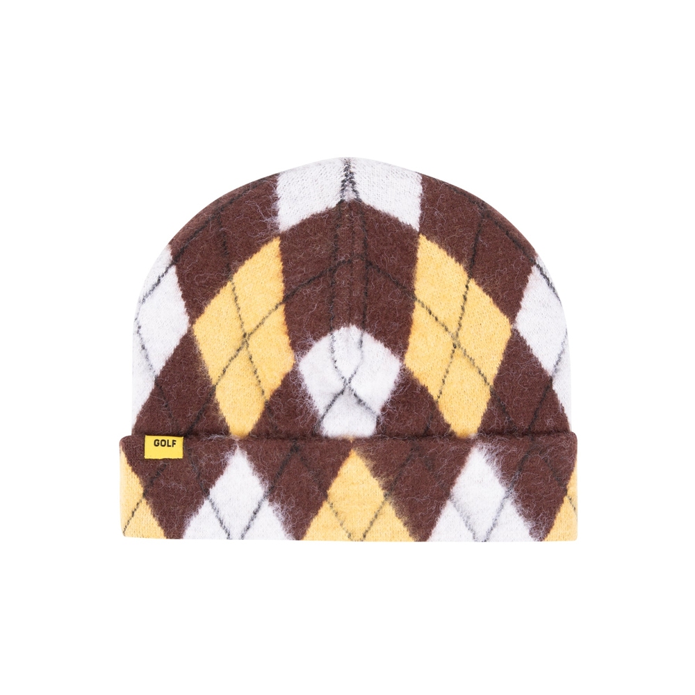 ARGYLE BEANIE Brown Multi