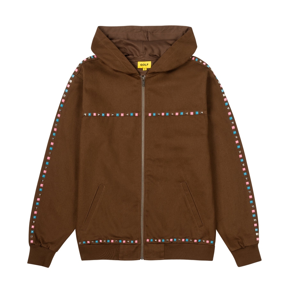 STUDDED ROGUE JACKET Brown