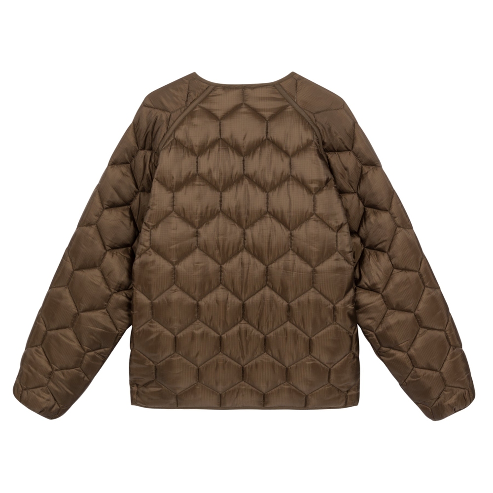 HONEYCOMB QUILTED JACKET Brown