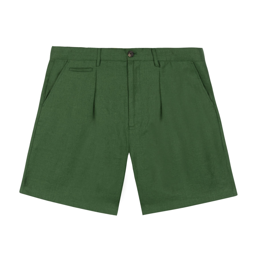 GRAND LOGO LINEN SHORT Dark Green