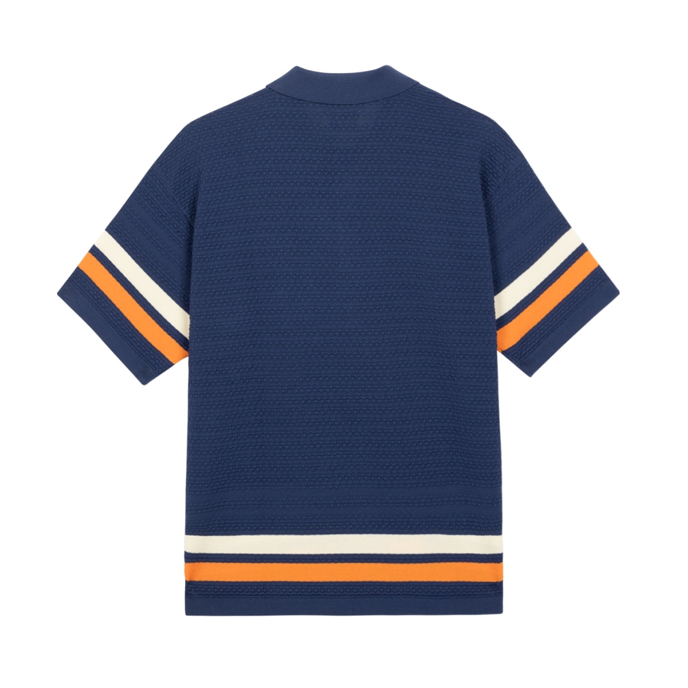 CADDY STRIPED POLO Navy