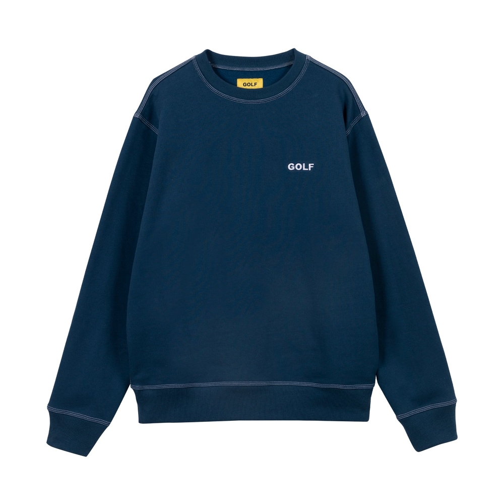 CONTRAST STITCH MINI LOGO CREWNECK Navy