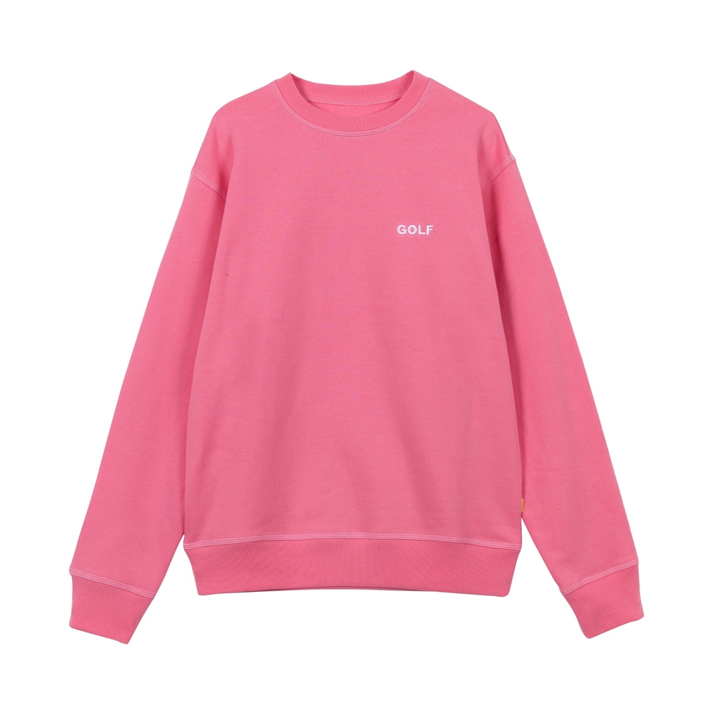 CONTRAST STITCH MINI LOGO CREWNECK Pink