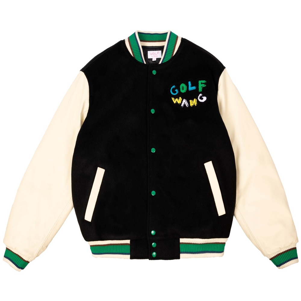 T LETTERMAN JACKET Black/Cream